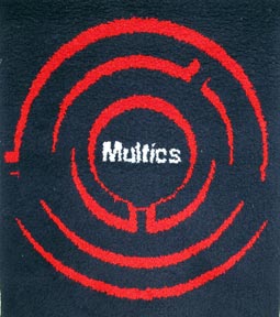 Multics logo rug from CISL lobby, 1985